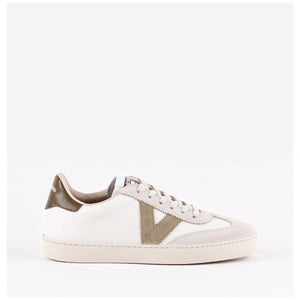 Victoria Madrid (1126184) - Lace Trainer in White/Olive |Victoria Trainers | Wisemans | Bantry | Shoe Shop | West Cork | Ireland