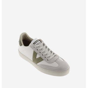 Victoria Madrid (1126184) - Lace Trainer in White/Olive |Victoria Trainers | Wisemans | Bantry | Shoe Shop | West Cork | Ireland