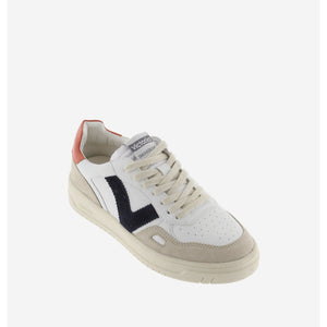 Victoria Madrid(1258201) - Ladies Platform Lace Trainer in White/Beige/Navy | Wisemans | Bantry | Shoe Shop | West Cork | Munster | Ireland