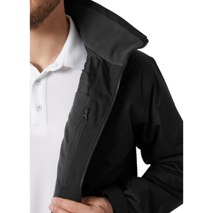 Helly Hansen Crew 2.0 Mid Layer Jacket -  Mens Black Jacket ( 34444 )