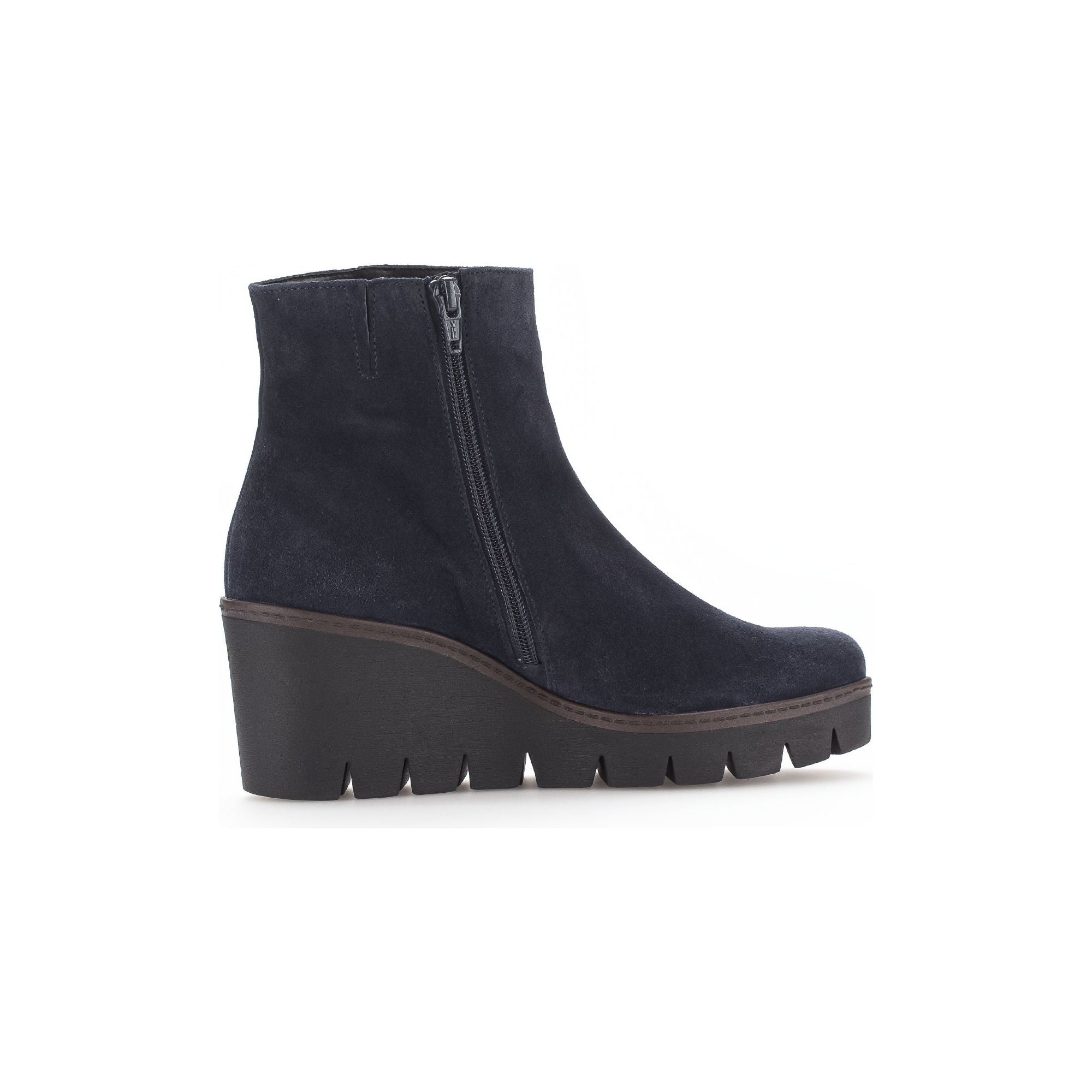 Navy wedge hot sale ankle boots