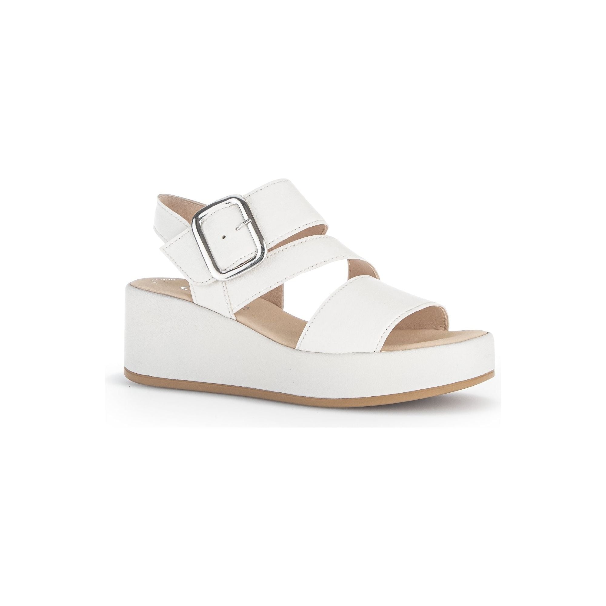 Gabor Java (44.533.21) Ladies Platform Sandal on Off White. Gabor Shoes | Ladies Shoes | Wisemans Bantry | Shoe Shop | West Cork | Munster | Ireland