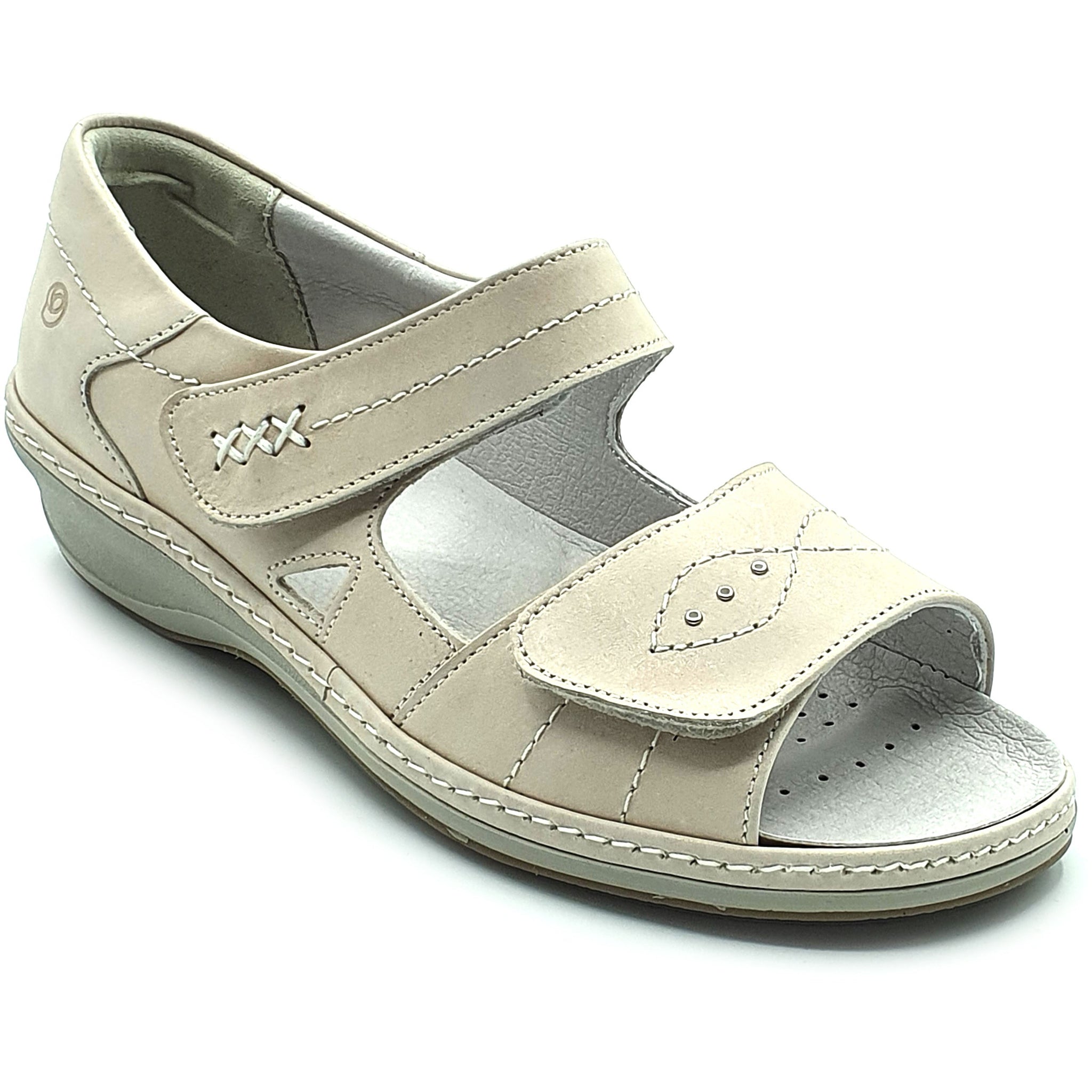 Suave Yolanda - Ladies Heel In Velcro Sandal