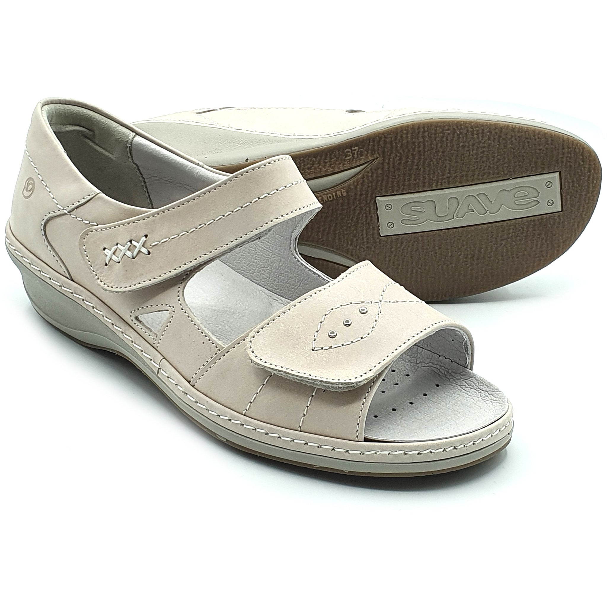 Suave Yolanda - Ladies Heel In Velcro Sandal