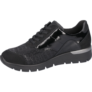 Waldlaufer K-Ramona(626K402) - Ladies Wide Fit Stretch Lace with Side Zip in Black | Waldlaufer Shoes | Wide Fit | Wisemans | Bantry | Shoe Shop | Munster