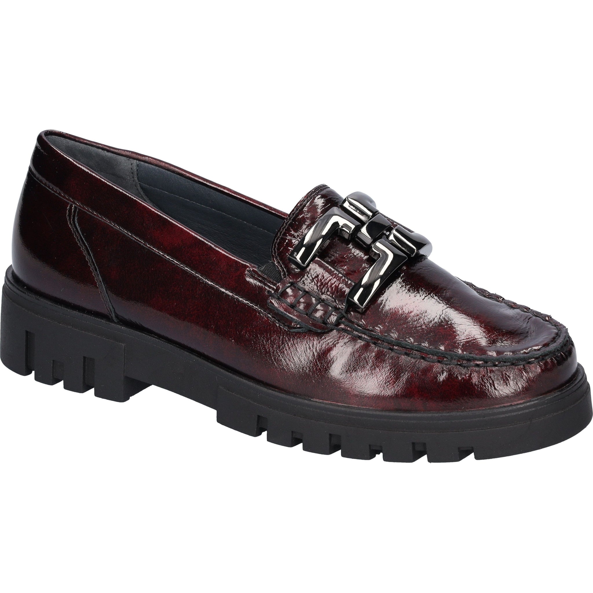 Waldlaufer Serena (723508) -- Ladies Loafer in Burgandy Patent | Waldlaufer Shoes | Wisemans | Bantry | Shoe Shop | Munster