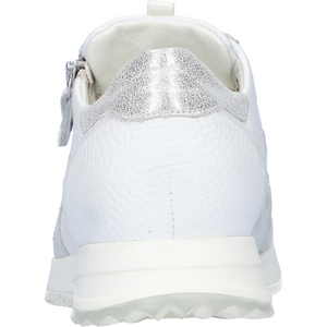 Waldlaufer H-Vicky(752002) - Ladies Trainer with Lace and Zip in White/Silver .Waldlaufer | Wide Fit Shoes | Wisemans | Bantry | West Cork | Ireland 