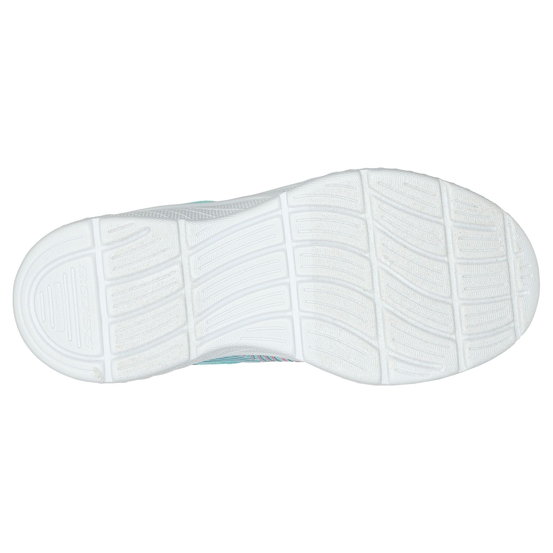 Sketchers Microspec Plus - Girls Velcro Trainer in Aqua/White/Pink | Wisemans | Bantry | Co. Cork | Shoe Shop