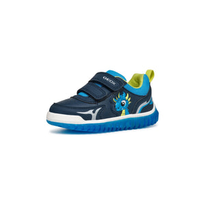 GEOX Lightyloo (B465ZA) - Children's Velcro Trainer with Lights in Navy/Blue | Geox Shoes | Wisemans | Bantry | Shoe Shop | West Cork | Ireland