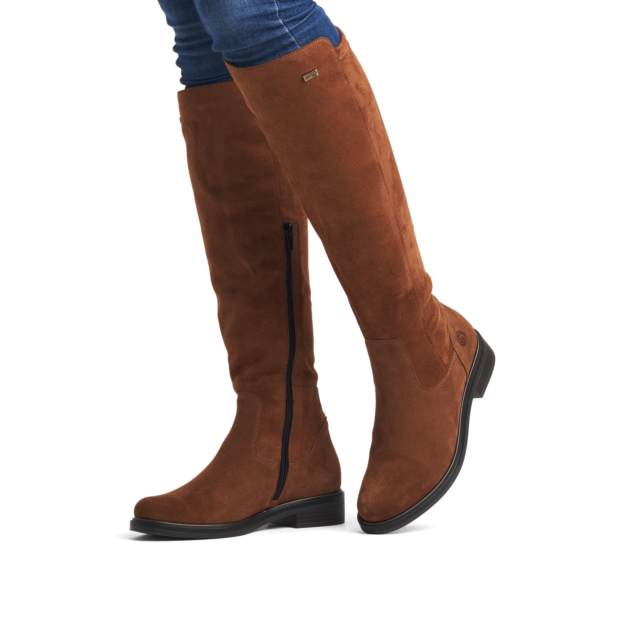 Remonte D8387 - Ladies Tall Boot with side zip in Tan | Remonte Shoes | Wisemans | Bantry | Shoe Shop | Cork | Ireland