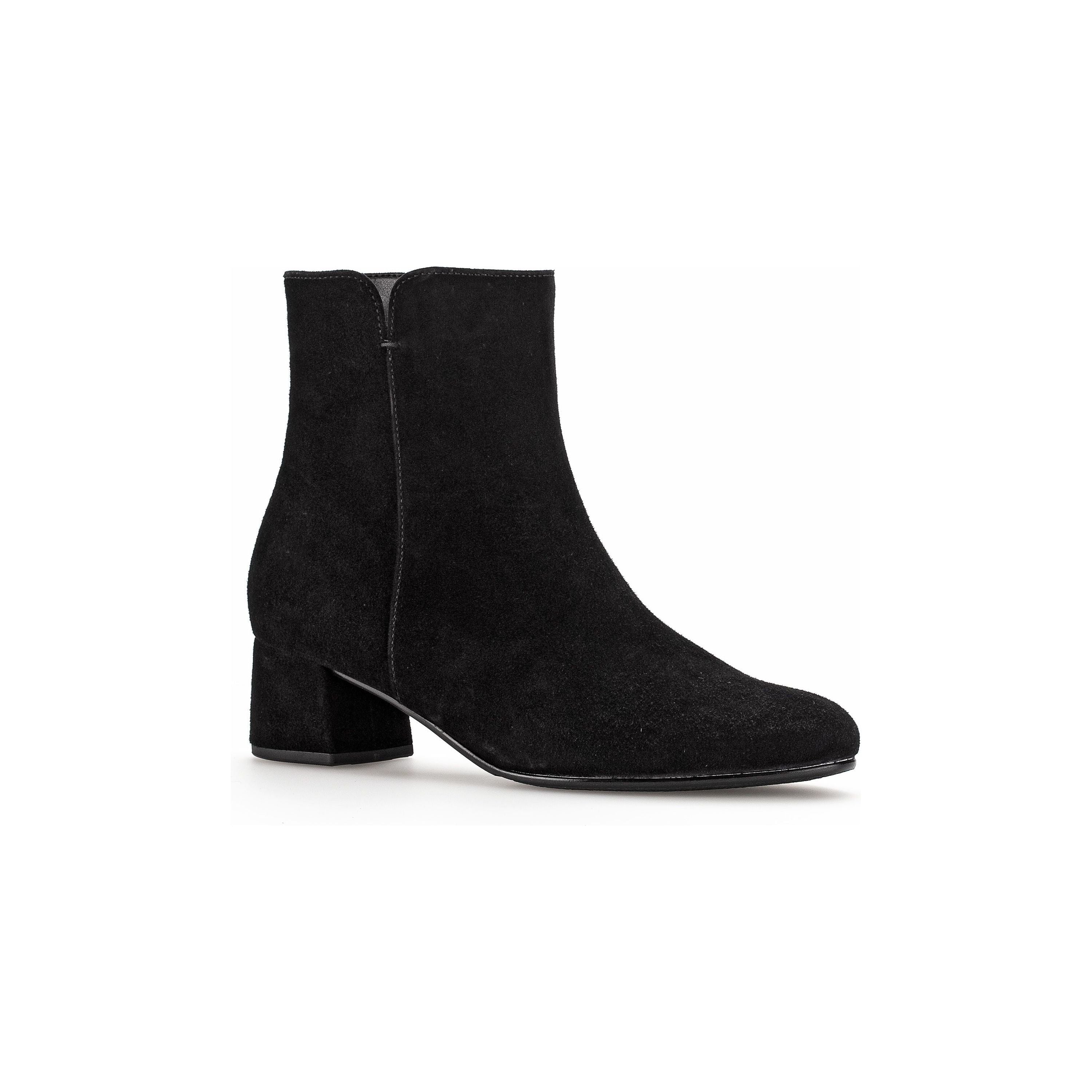 Gabor Abbey (35.680.17)- Ladies Low Heel Ankle Boot in Black Suede . Gabor | Wisemans | Bantry | Shoe Shop | West Cork | Ireland