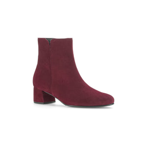 Gabor Abbey (55.680.15)- Ladies Low Heel Ankle Boot in Bordeaux Suede. Gabor | Wisemans | Bantry | Shoe Shop | West Cork | Ireland