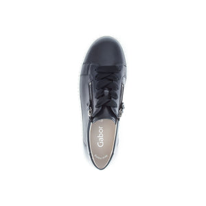 Gabor Wisdom (53.334.26) - Ladies Lace Trainer with Double Zip in Deep Navy | Gabor | Wisemans | Bantry | West Cork | Shoe Shop | Ireland