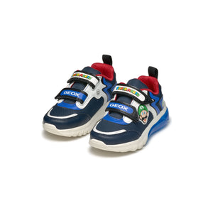 GEOX Ciberdron (J46LBI)-Light Up Trainers in Blue/Red | GEOX | Childrens Shoes | Wisemans Shoes | Bantry | Shoe Shop | West Cork | Ireland