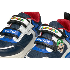 GEOX Ciberdron (J46LBI)-Light Up Trainers in Blue/Red | GEOX | Childrens Shoes | Wisemans Shoes | Bantry | Shoe Shop | West Cork | Ireland