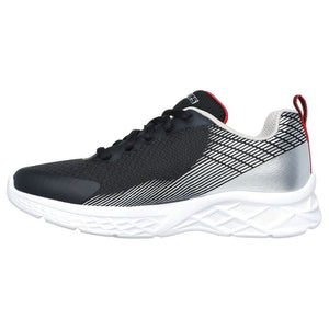 Sketchers Microspec - Boys Lace Trainer in Black/Red/Silver | &nbsp;Wisemans | Bantry | Shoe Shop | West Cork | Munster | Ireland