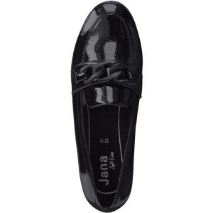 Jana 8-24260-41 - Ladies Loafer Slip On in Black Patent | Jana | Wisemans | Bantry | Shoe Shop | West Cork | Munster | Ireland