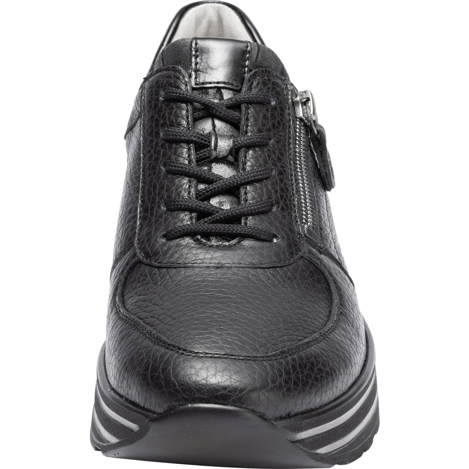 Waldlaufer H-Lana(758009) - Ladies lace with zip Shoe in Black. Waldlaufer  | Wide Fit Shoes | Wisemans | Bantry | West Cork | Ireland