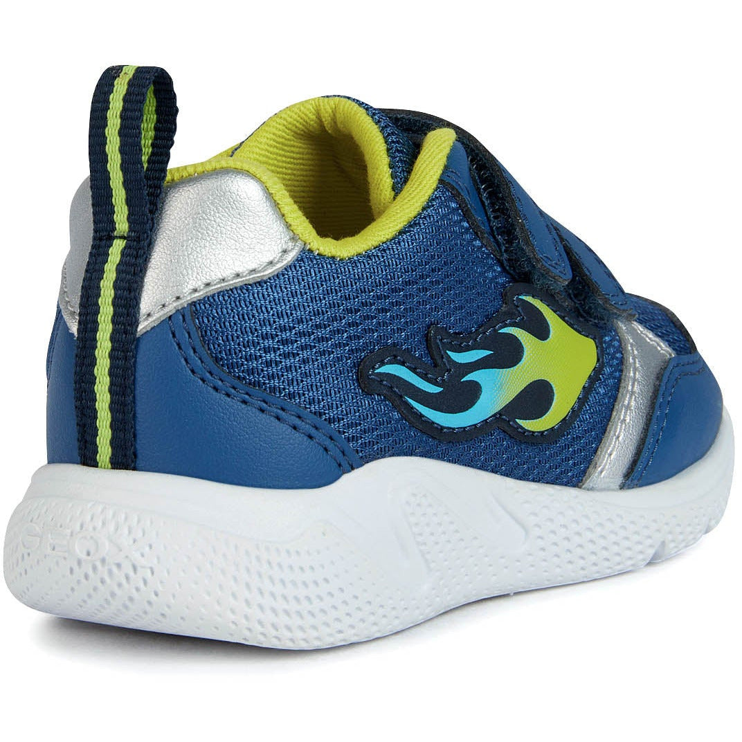 GEOX Sprintye(B354UC)- Boys Velcro Trainer in Jeans/Lime.  Geox Shoes | Childrens Shoe Fitting | Wisemans | Bantry | West Cork | Ireland