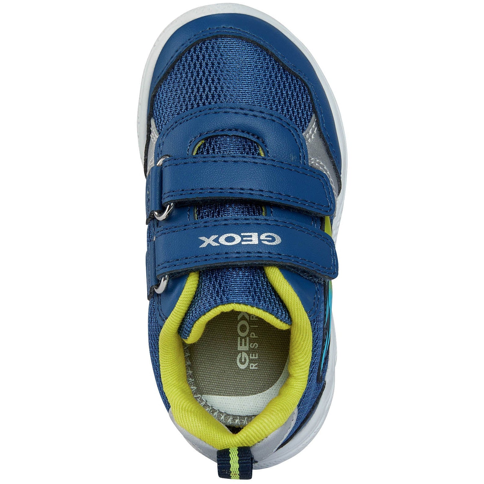 GEOX Sprintye(B354UC)- Boys Velcro Trainer in Jeans/Lime.  Geox Shoes | Childrens Shoe Fitting | Wisemans | Bantry | West Cork | Ireland